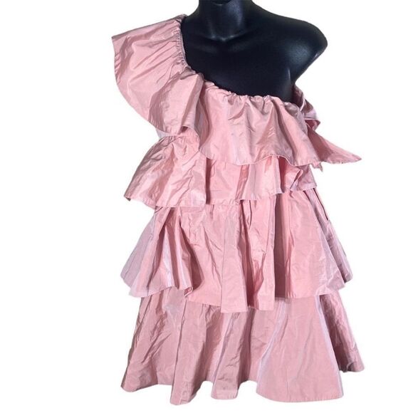 ZARA  Limited Edition Ruffled Asymmetric Dress xs - Picture 7 of 11